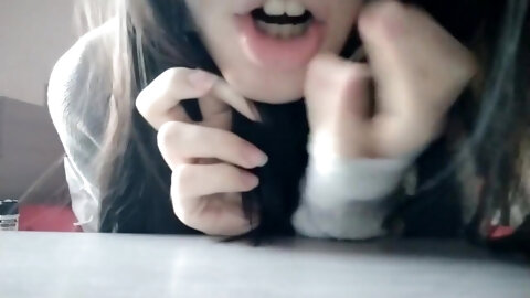 Giantess Uses Her Mouth To Play With Tinys