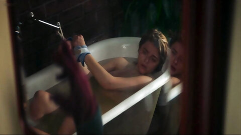Chloe Grace Moretz, hot and nude, covered in bath